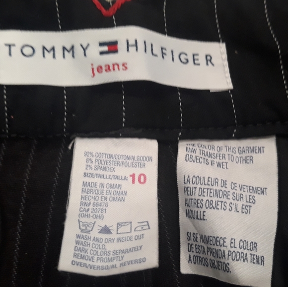 Vintage Tommy Hilfiger Jeans Pinstripe Denim Blazer (Large) + Pants (Size 10) - Picture 10 of 16